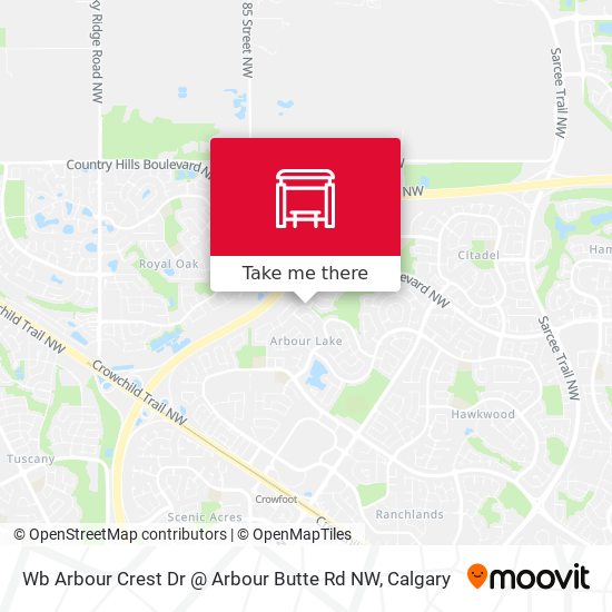 Wb Arbour Crest Dr @ Arbour Butte Rd NW map