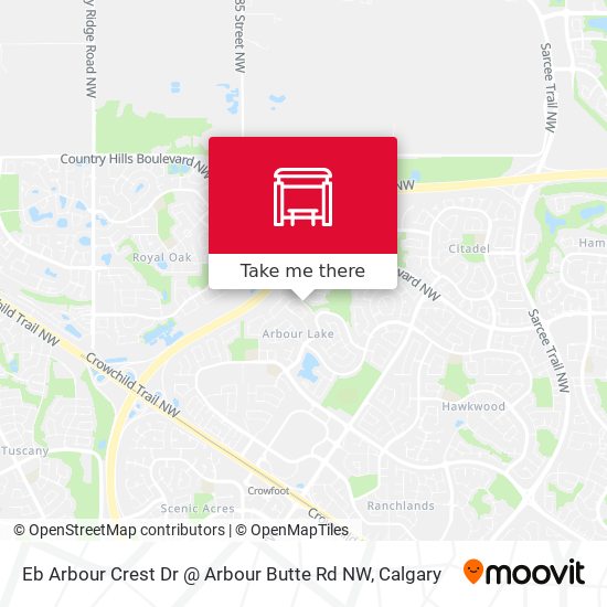 Eb Arbour Crest Dr @ Arbour Butte Rd NW map