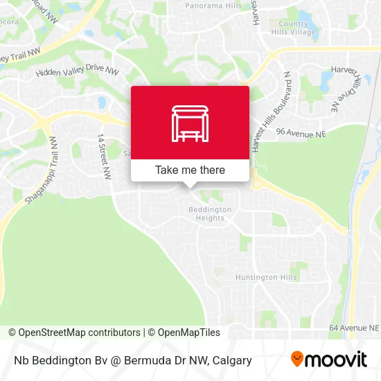 Nb Beddington Bv @ Bermuda Dr NW map