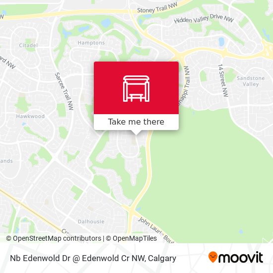 Nb Edenwold Dr @ Edenwold Cr NW map