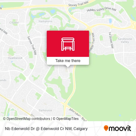 Nb Edenwold Dr @ Edenwold Cr NW map