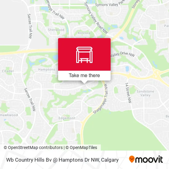 Wb Country Hills Bv @ Hamptons Dr NW map