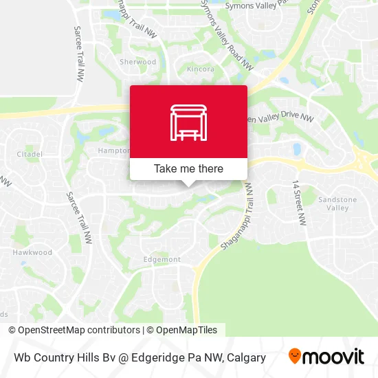 Wb Country Hills Bv @ Edgeridge Pa NW map