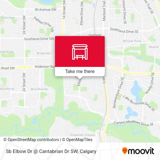 Sb Elbow Dr @ Cantabrian Dr SW map