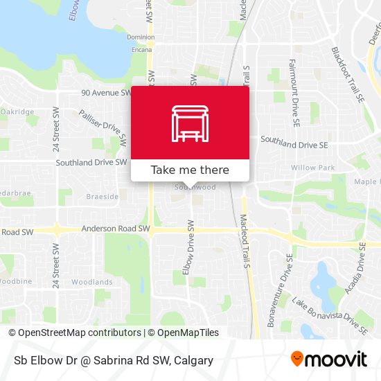Sb Elbow Dr @ Sabrina Rd SW map