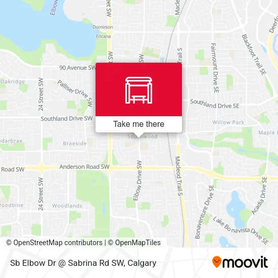 Sb Elbow Dr @ Sabrina Rd SW map
