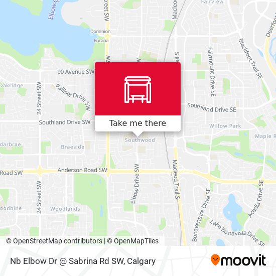 Nb Elbow Dr @ Sabrina Rd SW map