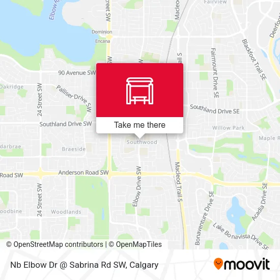 Nb Elbow Dr @ Sabrina Rd SW map