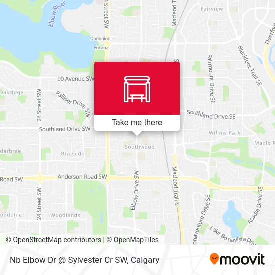 Nb Elbow Dr @ Sylvester Cr SW map