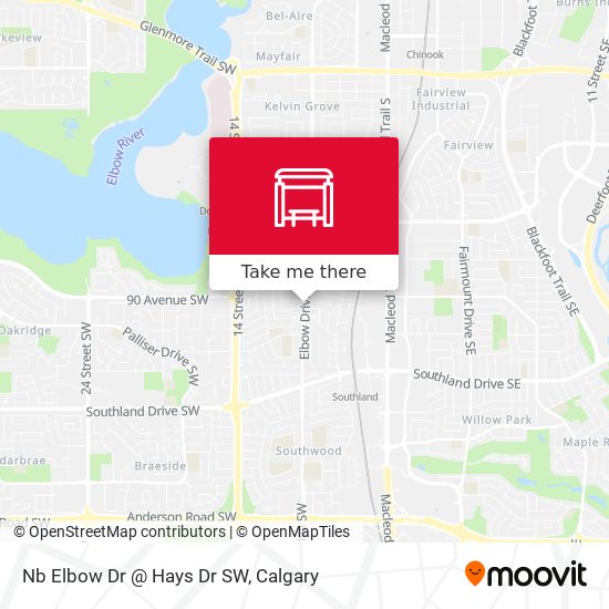 Nb Elbow Dr @ Hays Dr SW map