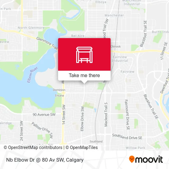 Nb Elbow Dr @ 80 Av SW map