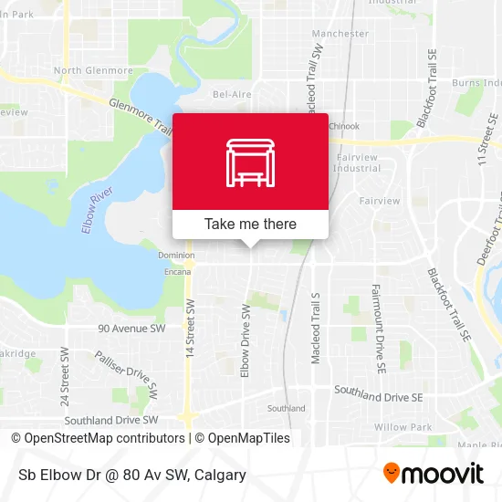Sb Elbow Dr @ 80 Av SW map
