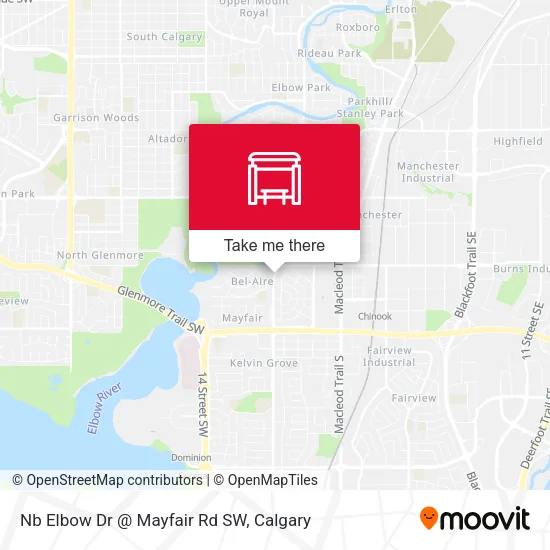 Nb Elbow Dr @ Mayfair Rd SW map