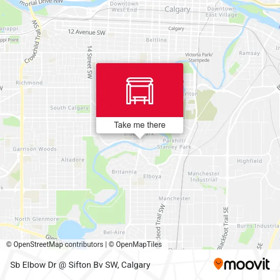 Sb Elbow Dr @ Sifton Bv SW map