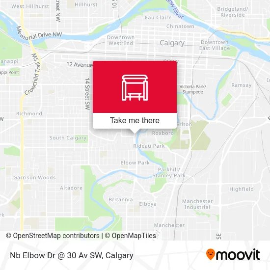 Nb Elbow Dr @ 30 Av SW map