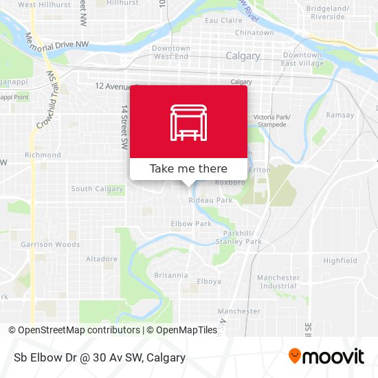 Sb Elbow Dr @ 30 Av SW map