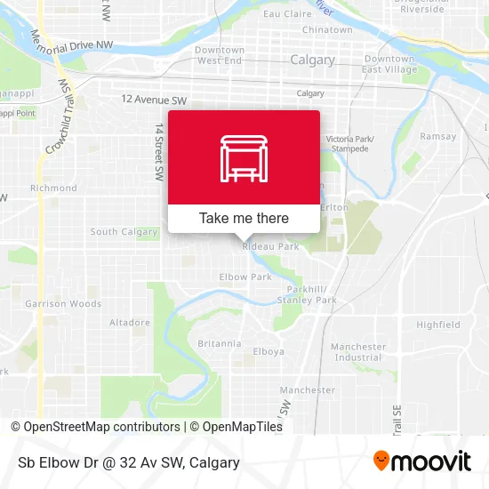 Sb Elbow Dr @ 32 Av SW map