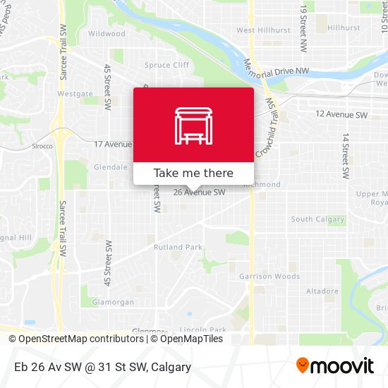 Eb 26 Av SW @ 31 St SW map