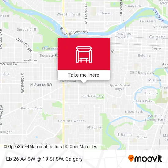 Eb 26 Av SW @ 19 St SW map