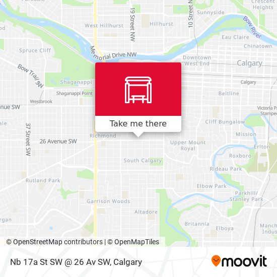 Nb 17a St SW @ 26 Av SW map