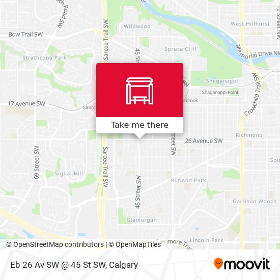 Eb 26 Av SW @ 45 St SW map