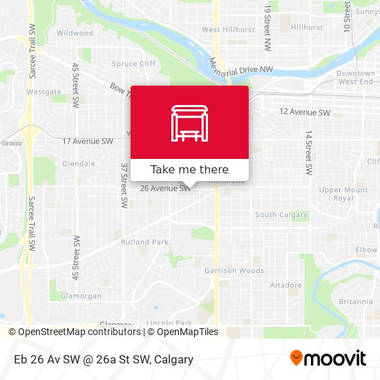 Eb 26 Av SW @ 26a St SW map