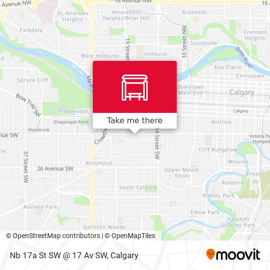 Nb 17a St SW @ 17 Av SW map