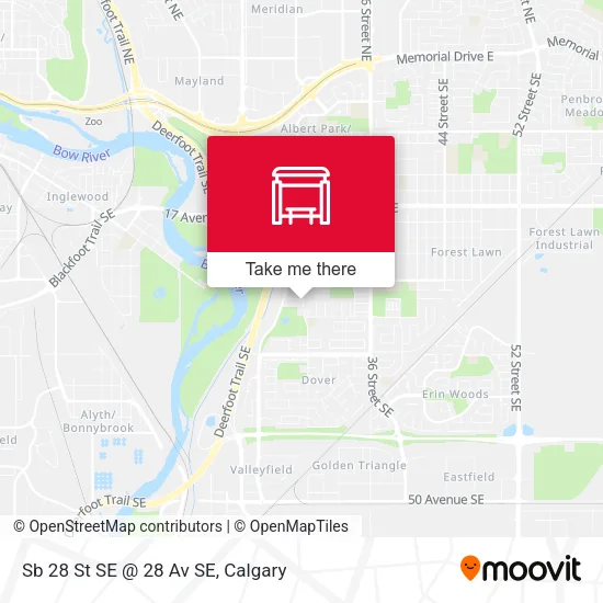 Sb 28 St SE @ 28 Av SE map
