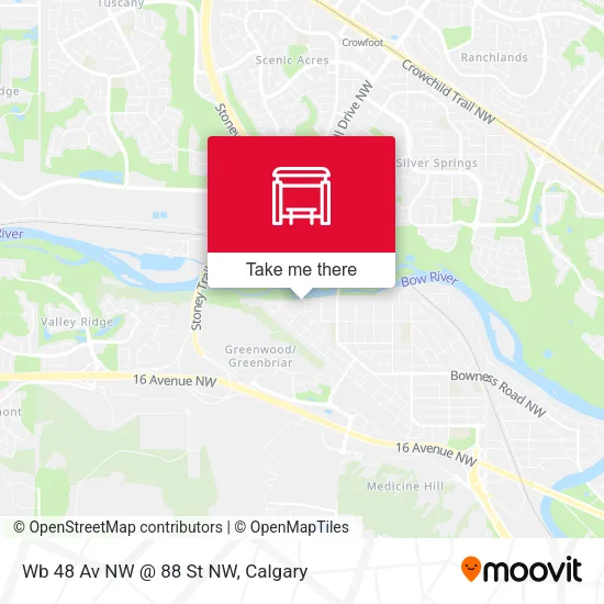 Wb 48 Av NW @ 88 St NW map