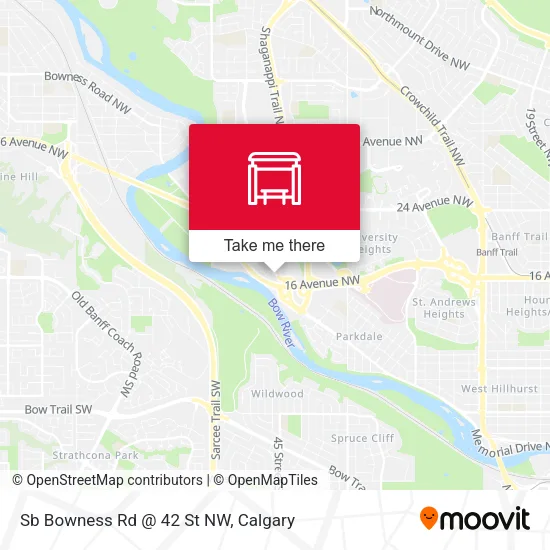 Sb Bowness Rd @ 42 St NW map