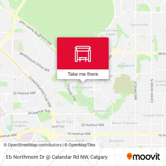 Eb Northmont  Dr @ Calandar Rd NW map