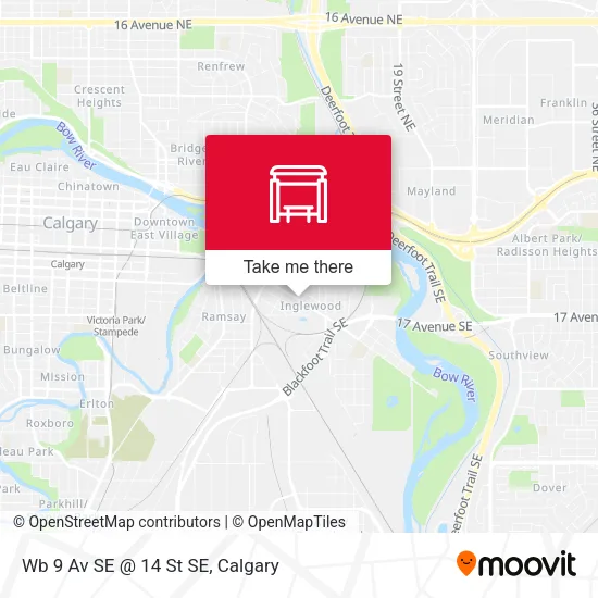 Wb 9 Av SE @ 14 St SE map