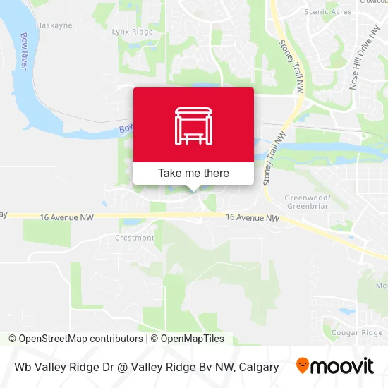 Wb Valley Ridge Dr @ Valley Ridge Bv NW map