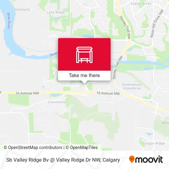 Sb Valley Ridge Bv @ Valley Ridge Dr NW map