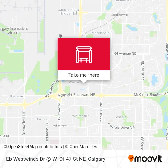 Eb Westwinds Dr @ W. Of 47 St NE map