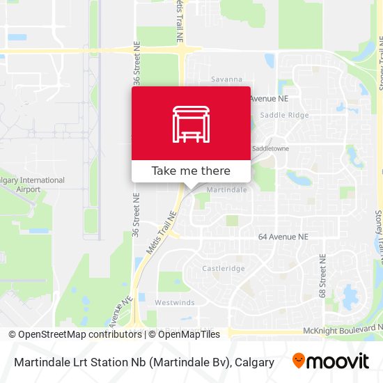 Martindale Lrt Station Nb (Martindale Bv) map