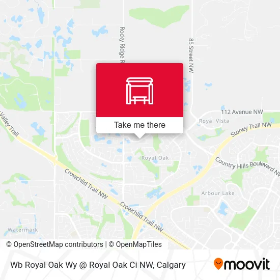 Wb  Royal Oak Wy @  Royal Oak Ci NW map