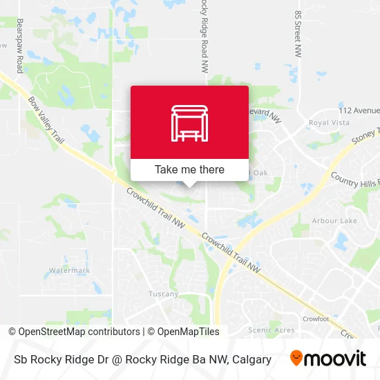 Sb Rocky Ridge Dr @ Rocky Ridge Ba NW map