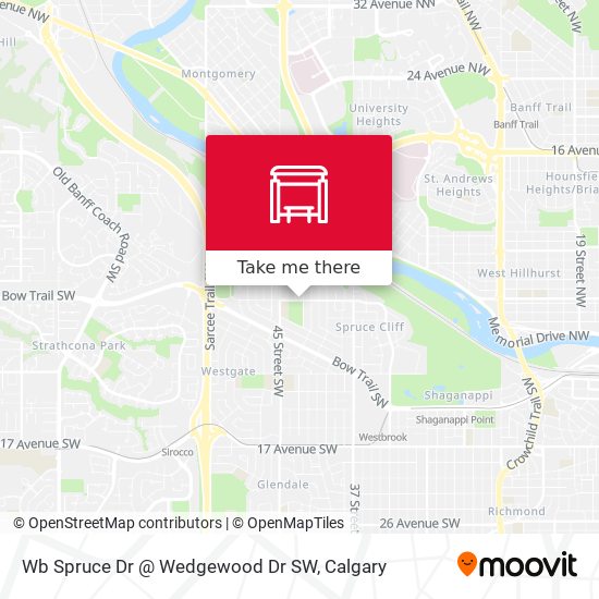 Wb Spruce Dr @ Wedgewood Dr SW map