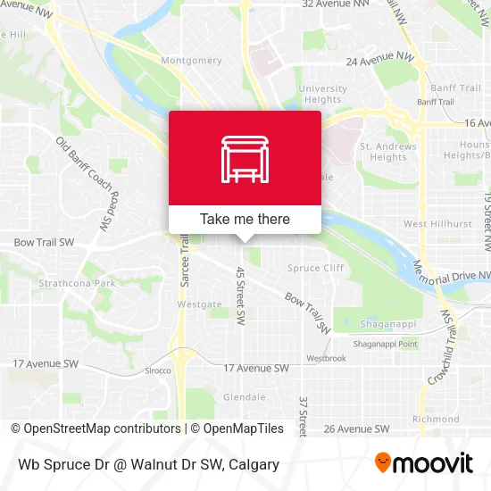 Wb Spruce Dr @ Walnut Dr SW map