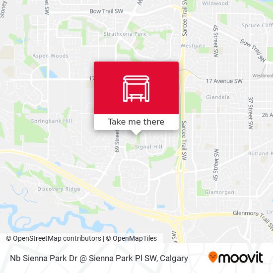 Nb Sienna Park Dr @ Sienna Park Pl SW map