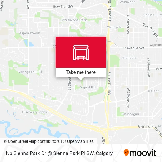 Nb Sienna Park Dr @ Sienna Park Pl SW map