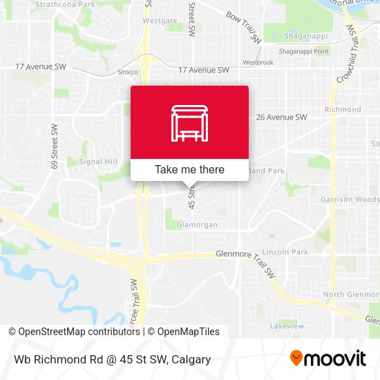 Wb Richmond Rd @ 45 St SW map