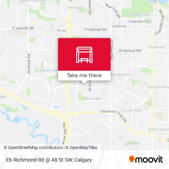 Eb Richmond Rd @ 48 St SW map