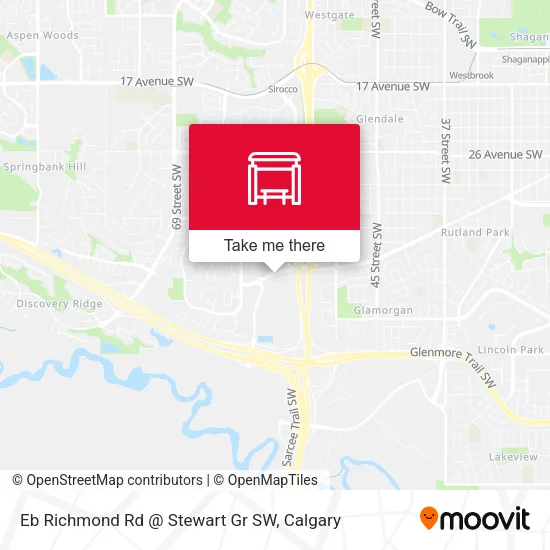 Eb Richmond Rd @ Stewart Gr SW map