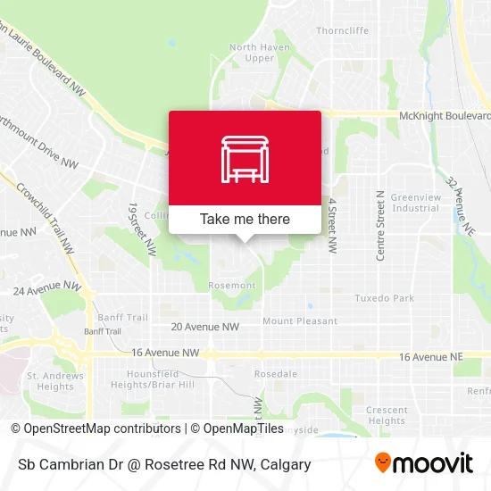 Sb Cambrian Dr @ Rosetree Rd NW map