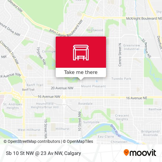 Sb 10 St NW @ 23 Av NW map