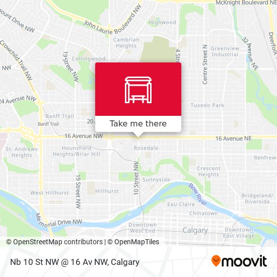 Nb 10 St NW @ 16 Av NW map