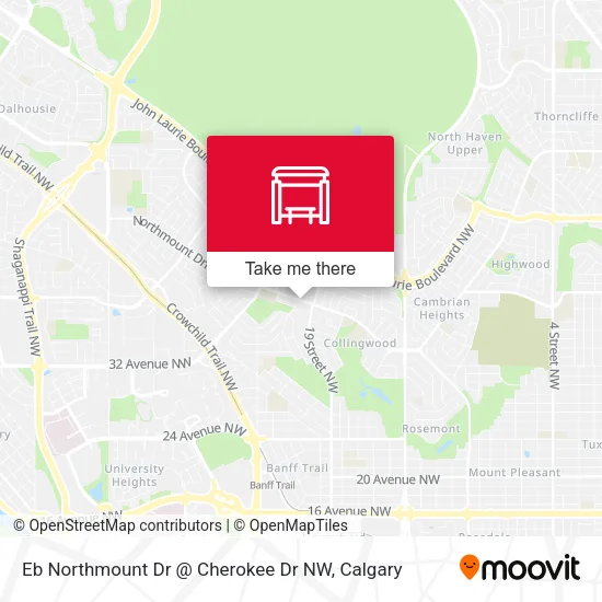Eb Northmount Dr @ Cherokee Dr NW map