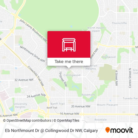 Eb Northmount Dr @ Collingwood Dr NW map